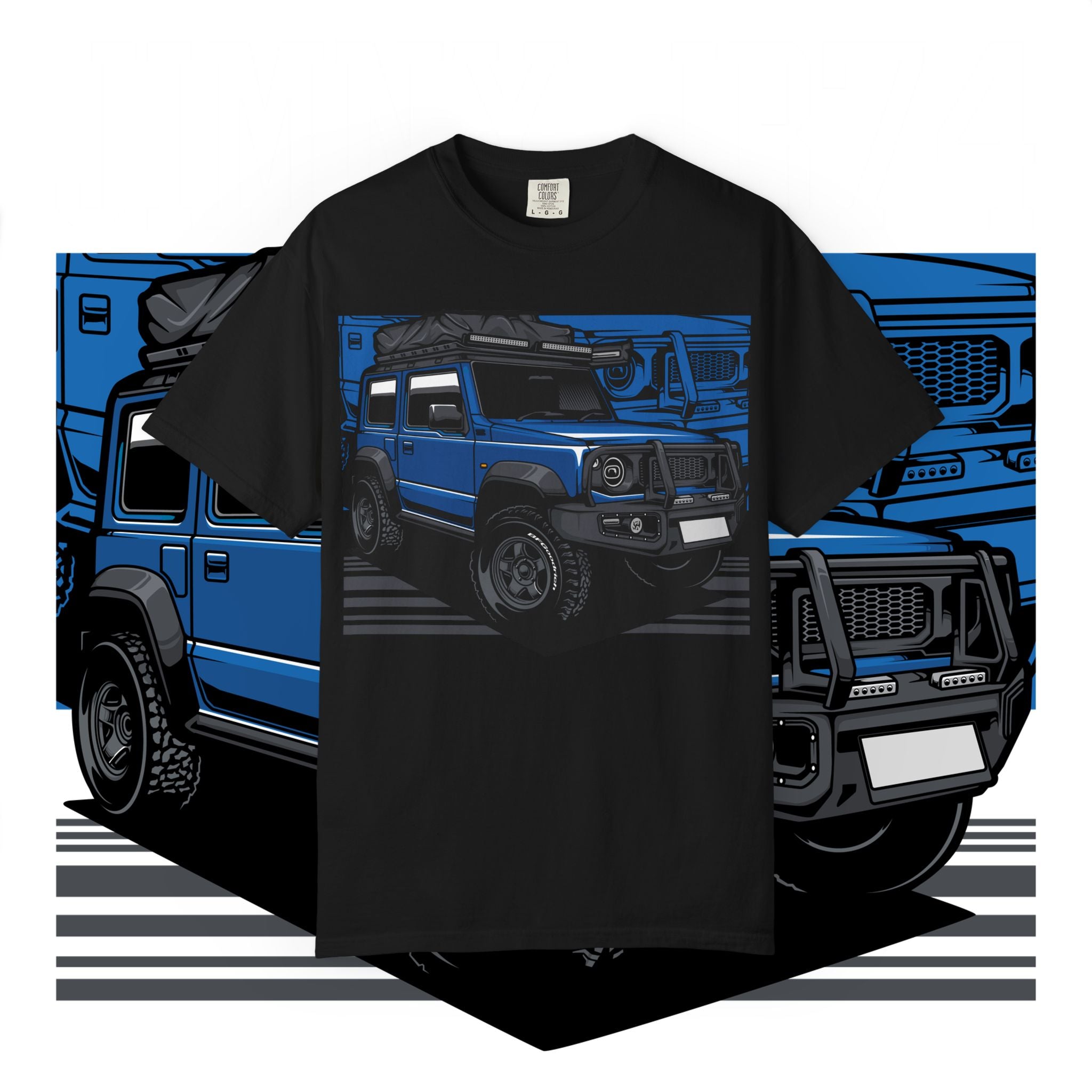 4x4 Off-Road Truck T-Shirt — Blue SUV Adventure Tee