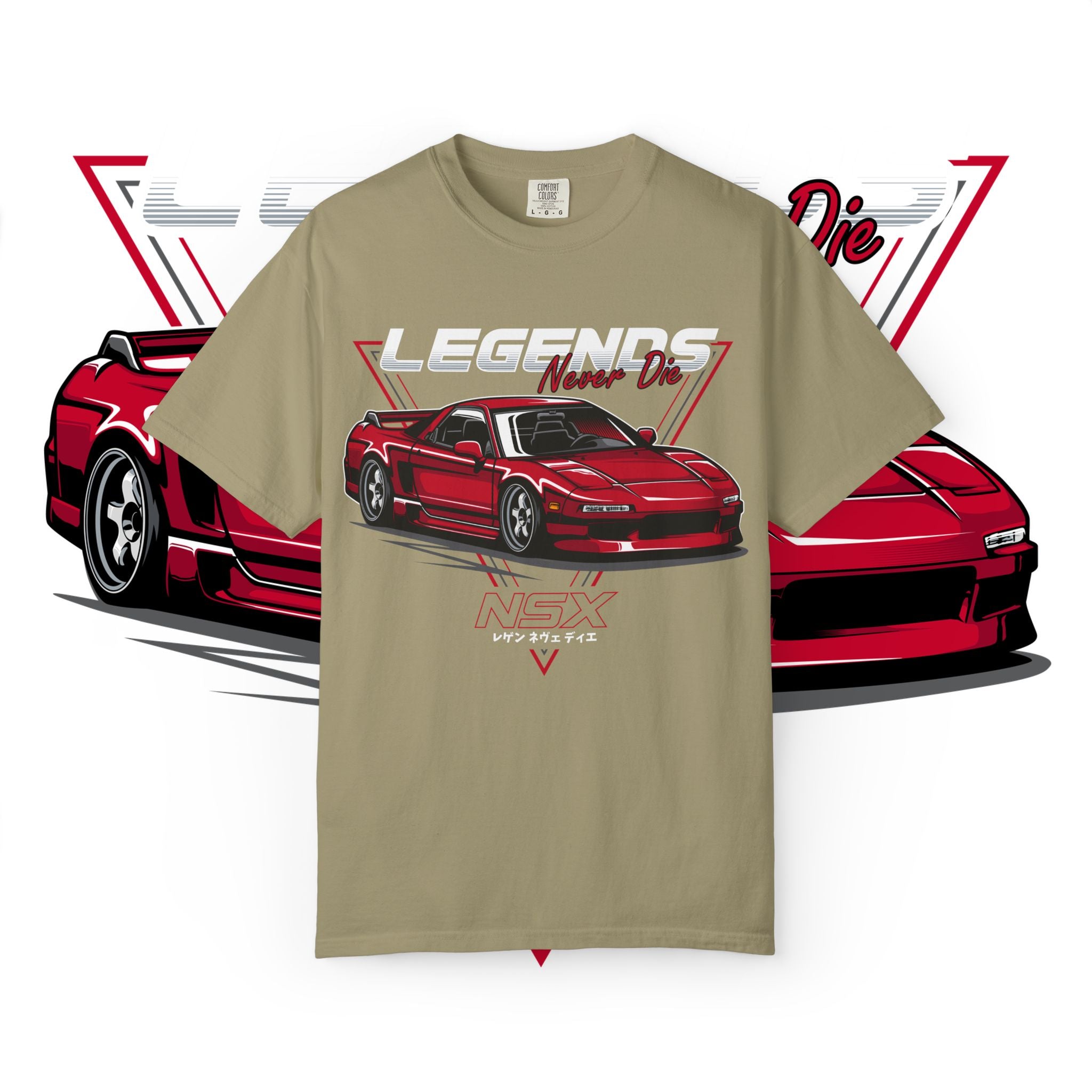 Legend Never Die Vintage Sports Car T-Shirt — Retro Motorsport Tee