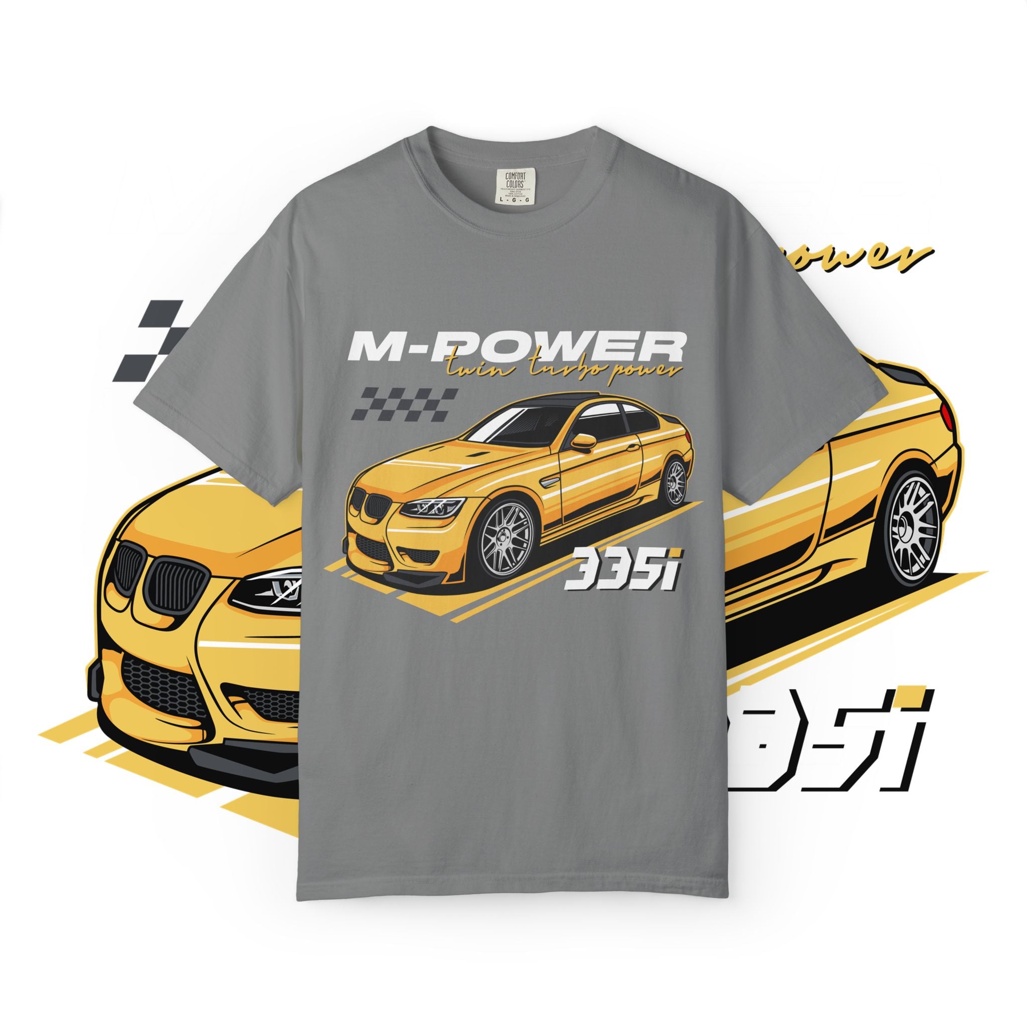 335i Racing Vintage Yellow Sports Car T-Shirt