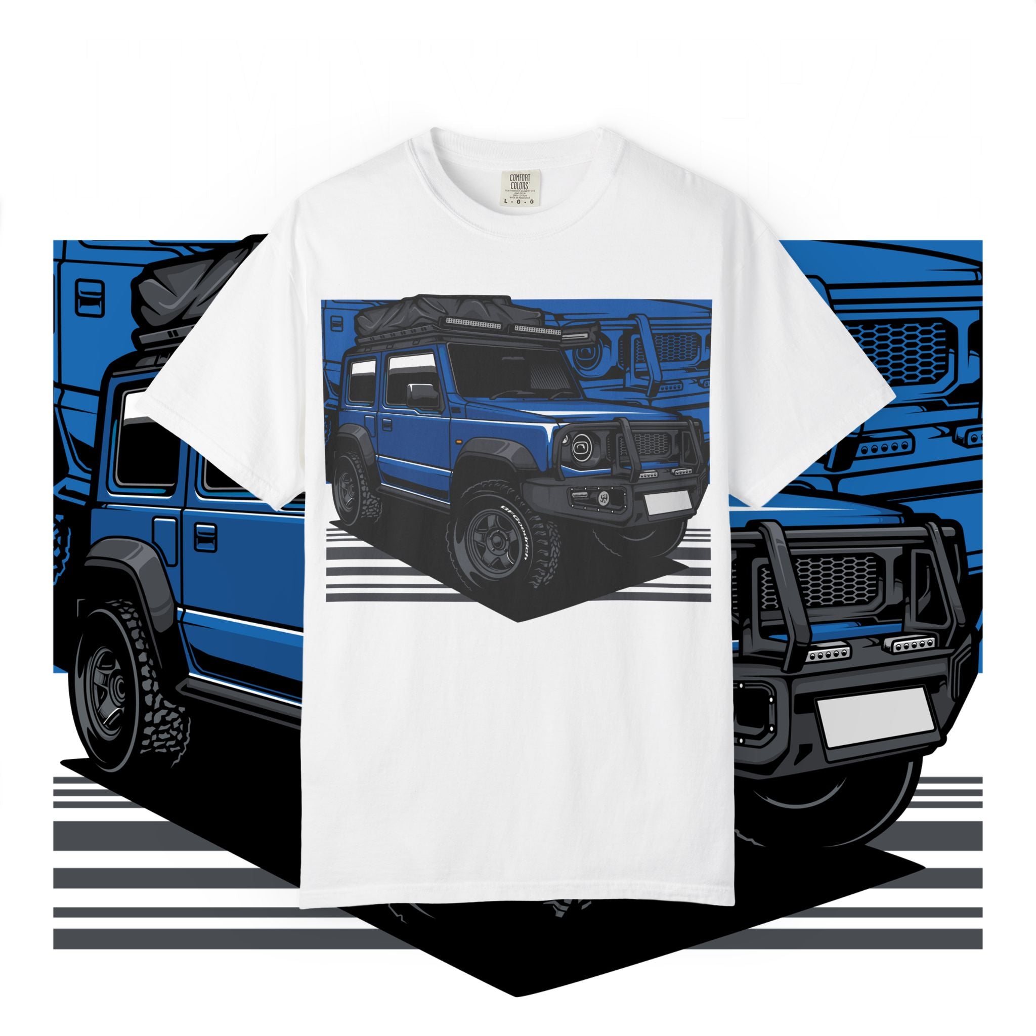 4x4 Off-Road Truck T-Shirt — Blue SUV Adventure Tee