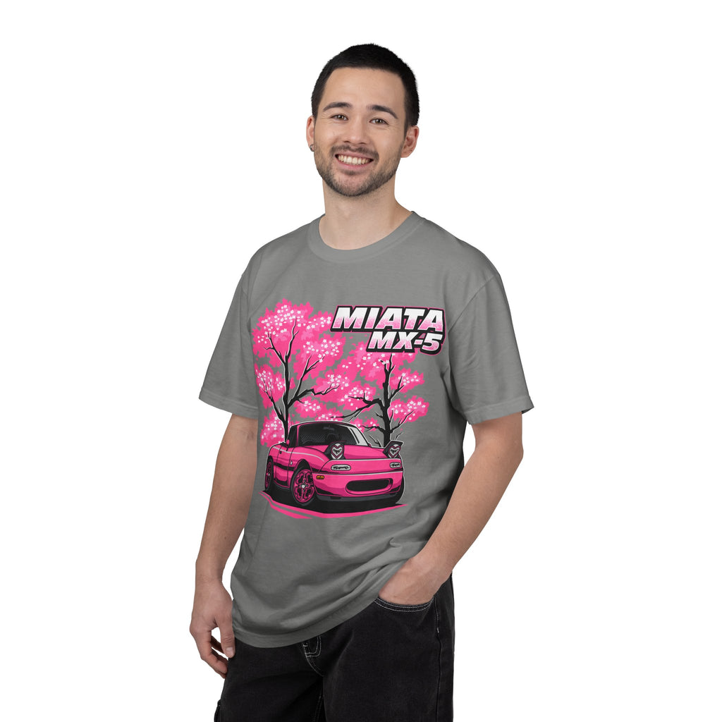 Mazda Miata MX-5 Cherry Blossom T-Shirt — Pink Sport Car Tee