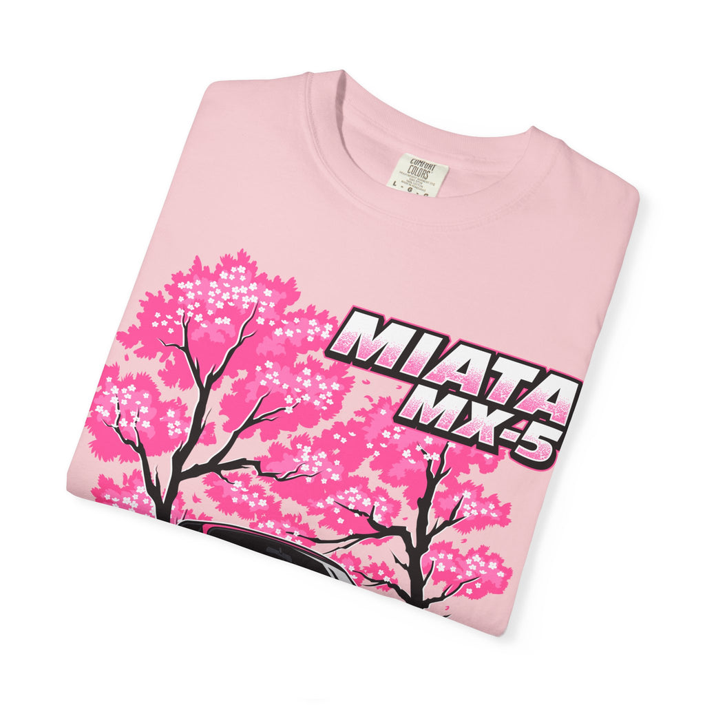 Mazda Miata MX-5 Cherry Blossom T-Shirt — Pink Sport Car Tee