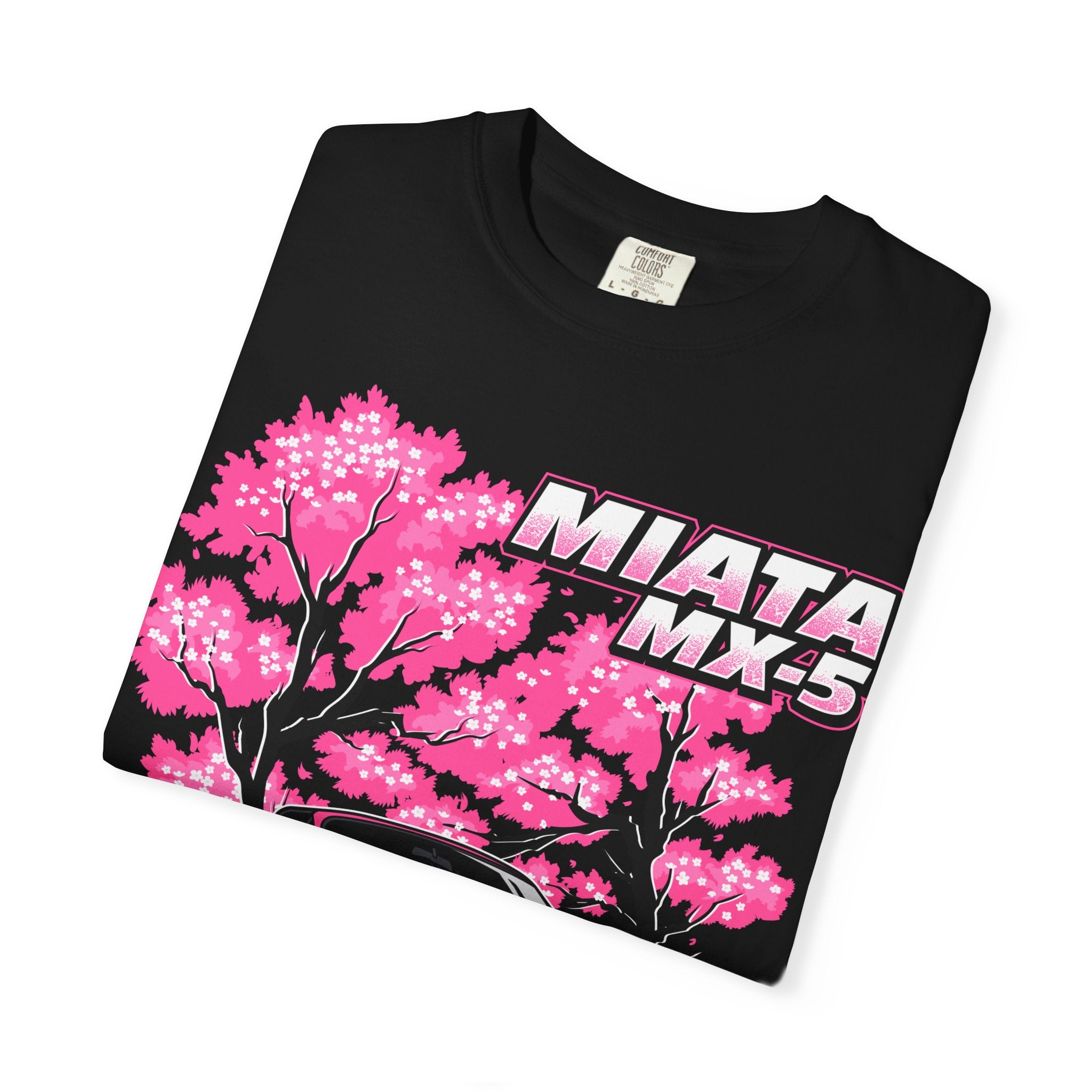 Mazda Miata MX-5 Cherry Blossom T-Shirt — Pink Sport Car Tee