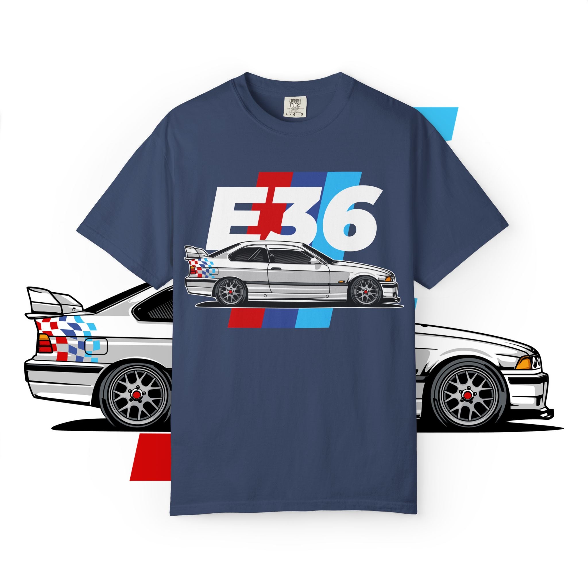 E36 BMW Sport Coupe Vintage Racing Stripe T-Shirt