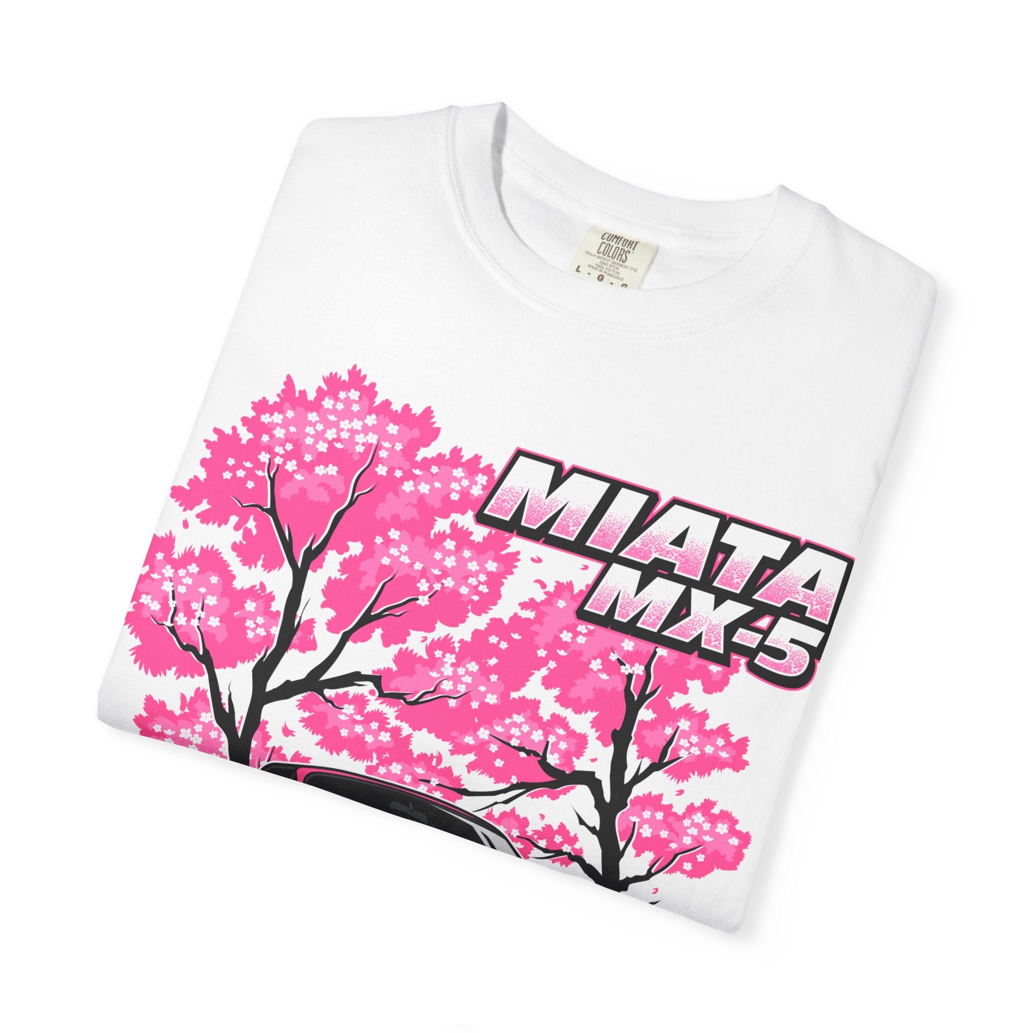 Mazda Miata MX-5 Cherry Blossom T-Shirt — Pink Sport Car Tee