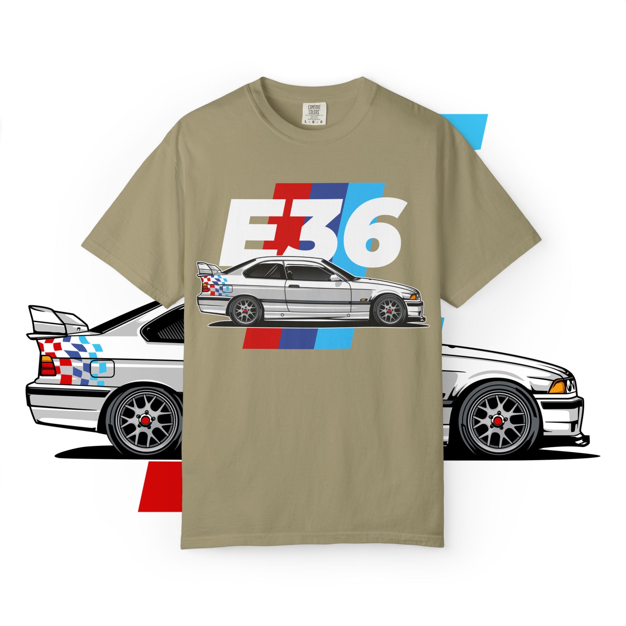E36 BMW Sport Coupe Vintage Racing Stripe T-Shirt