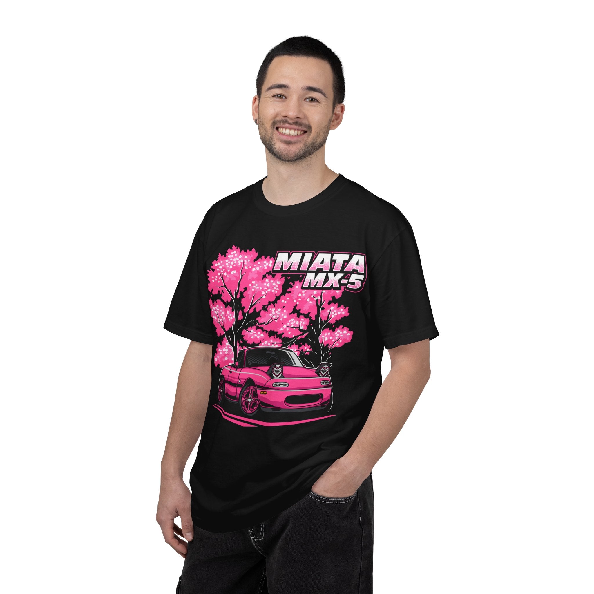 Mazda Miata MX-5 Cherry Blossom T-Shirt — Pink Sport Car Tee
