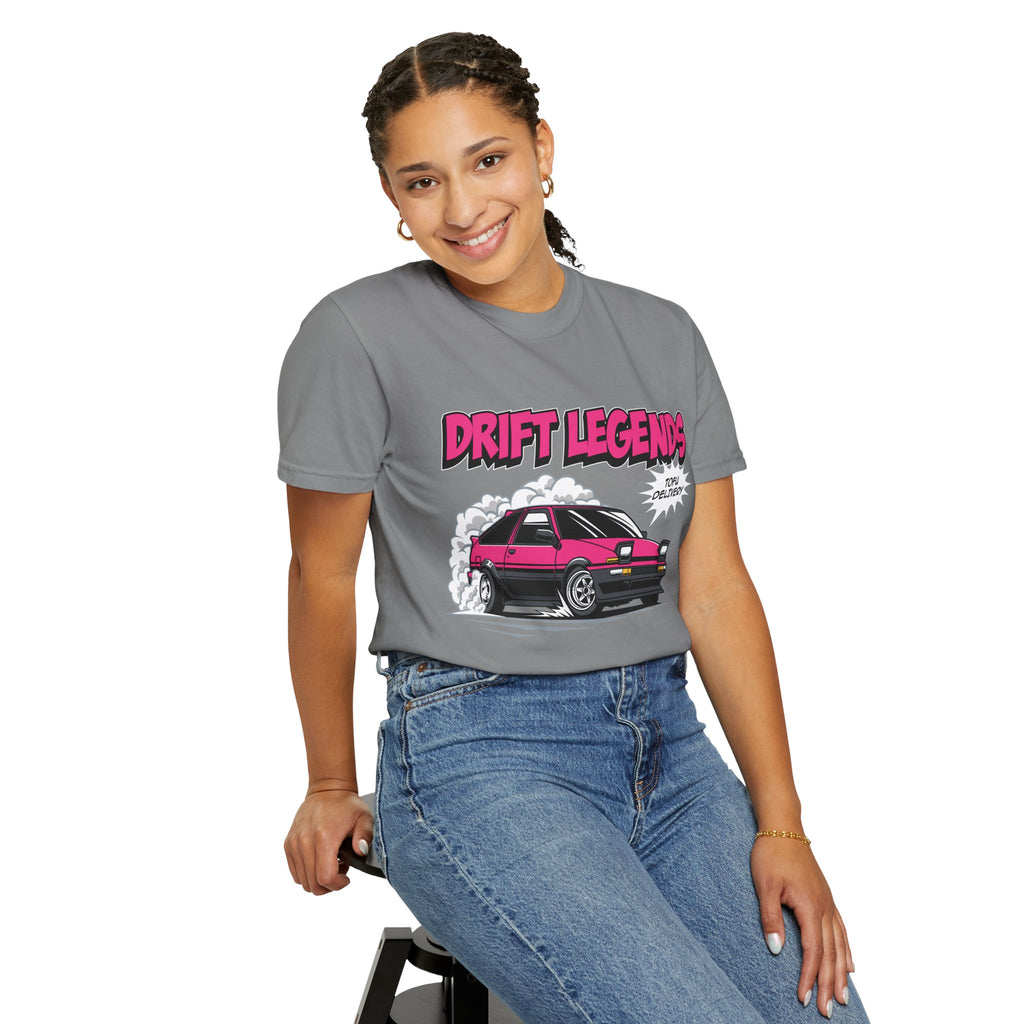 AE86 Retro Drift Car Graphic Tee — "Drift Legends" Pink