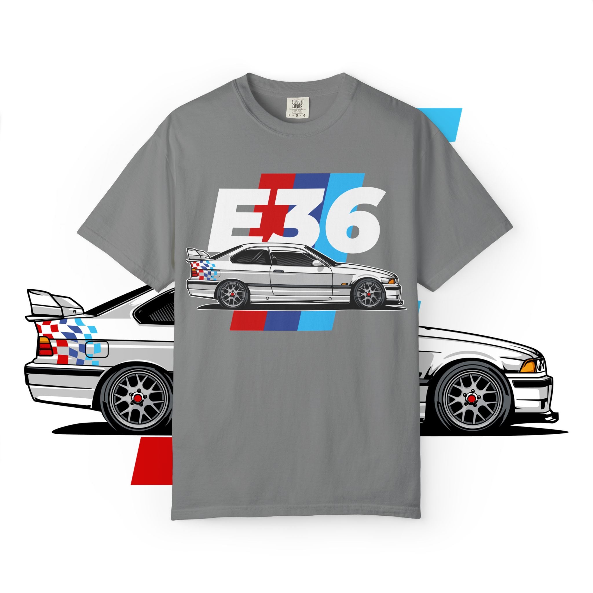 E36 BMW Sport Coupe Vintage Racing Stripe T-Shirt