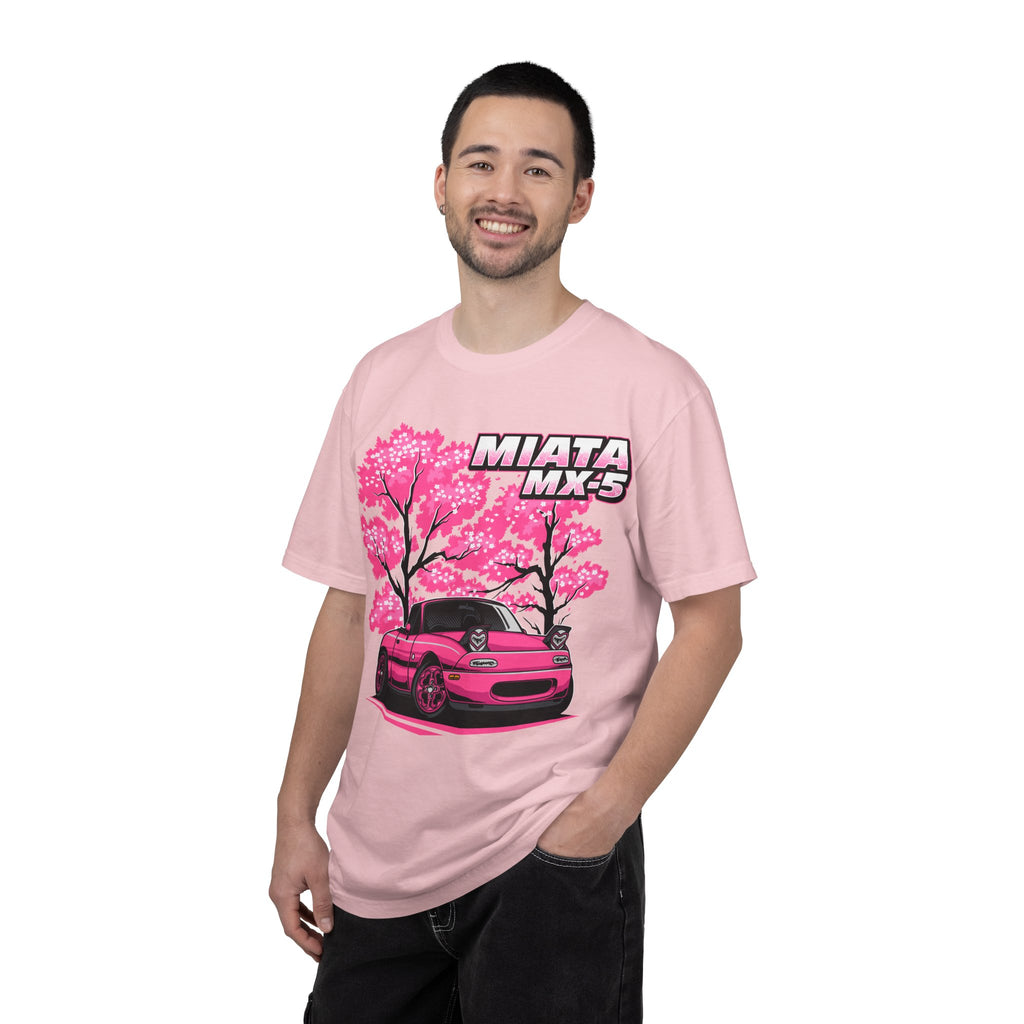 Mazda Miata MX-5 Cherry Blossom T-Shirt — Pink Sport Car Tee