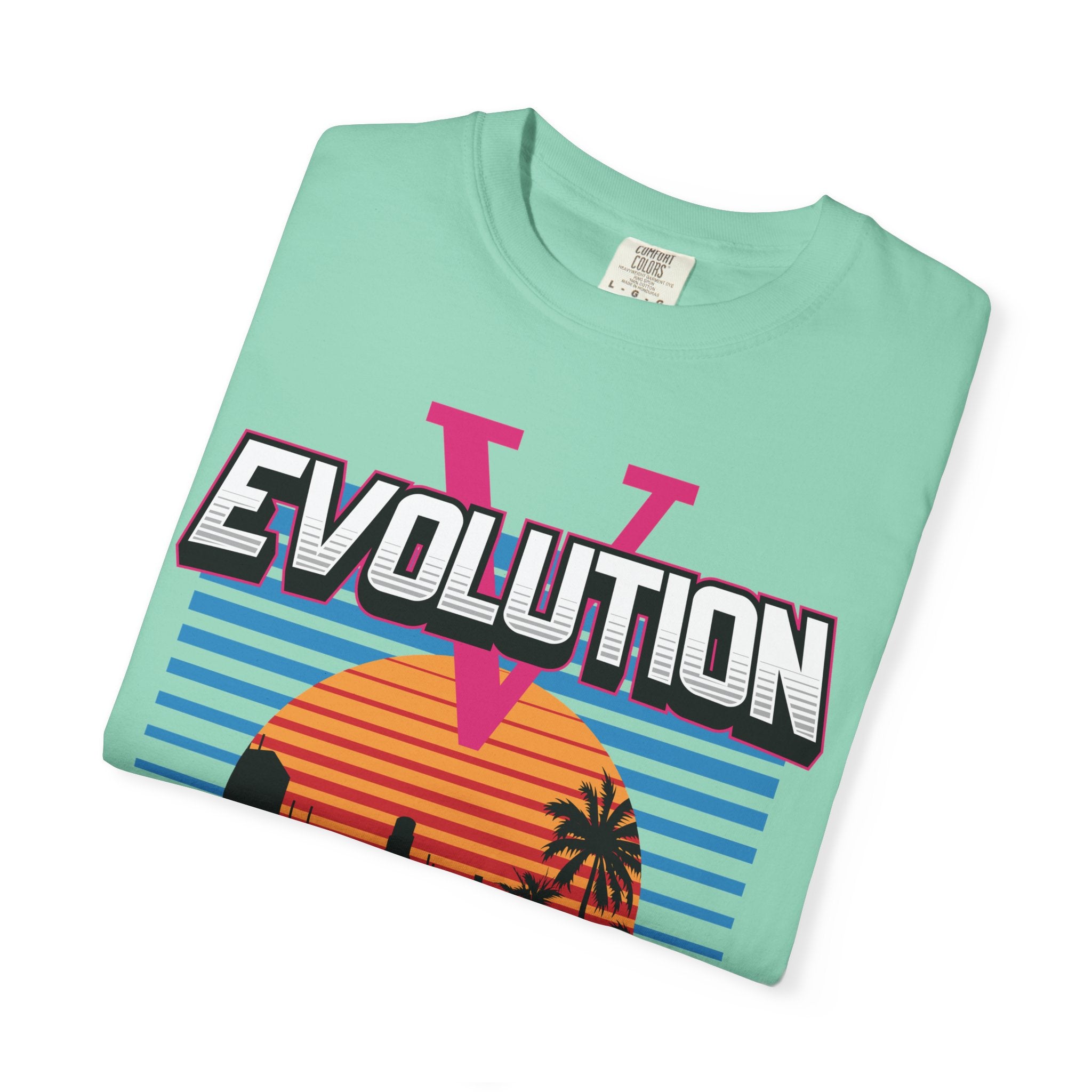 Evolution V Retro Car T-Shirt — Mitsubishi Evo V Skyline Sunset Graphic Tee