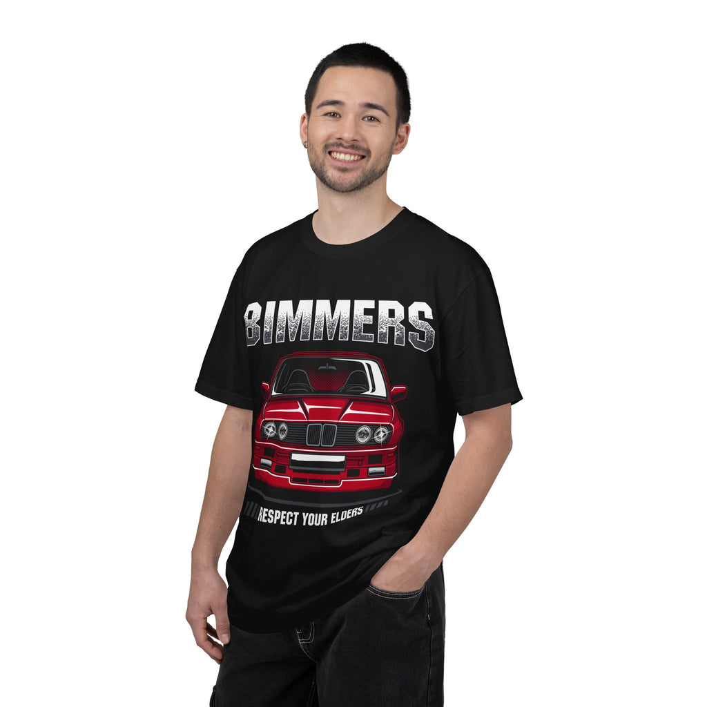 Bimmers Respect Your Elders T-Shirt — Vintage Red BMW Car Tee