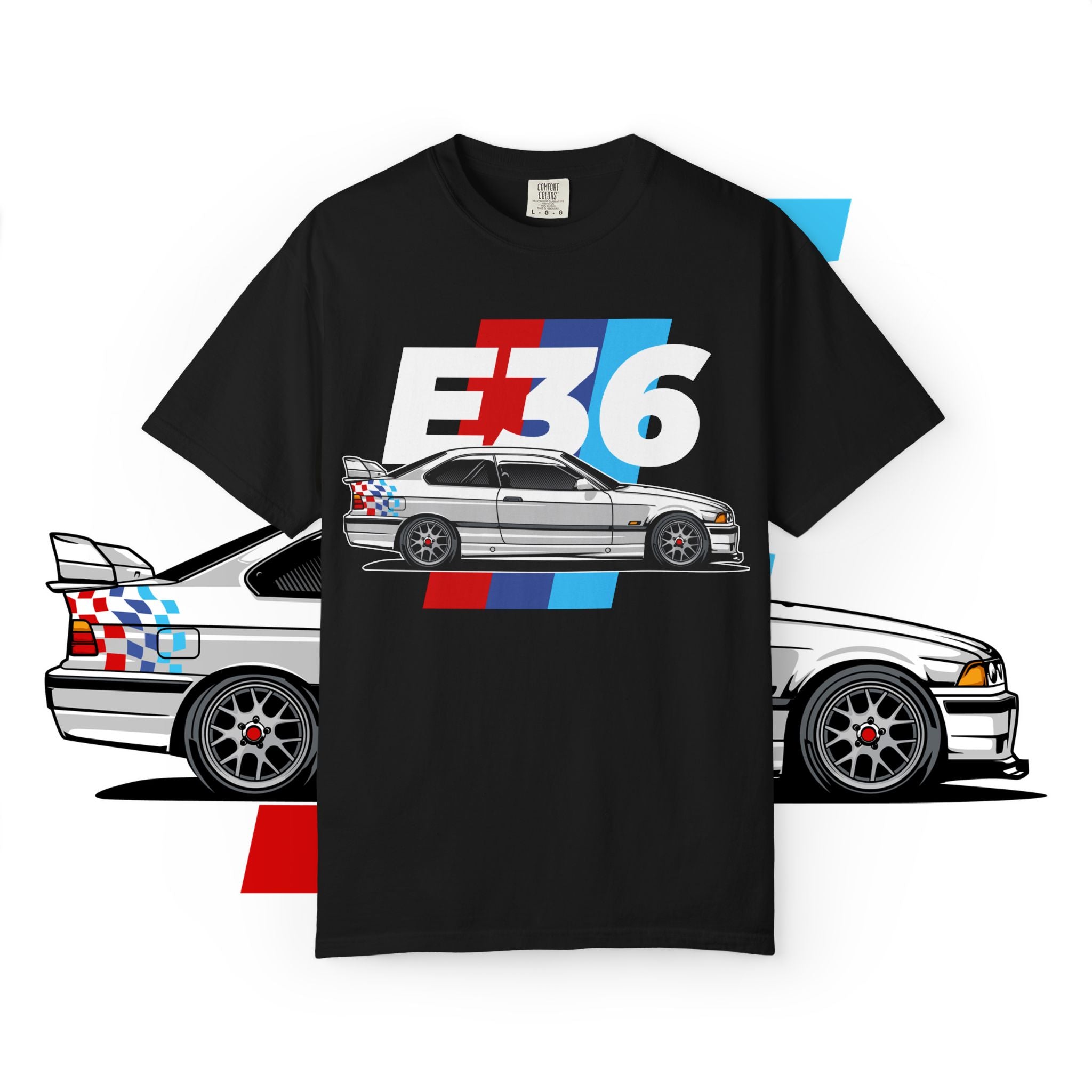 E36 BMW Sport Coupe Vintage Racing Stripe T-Shirt