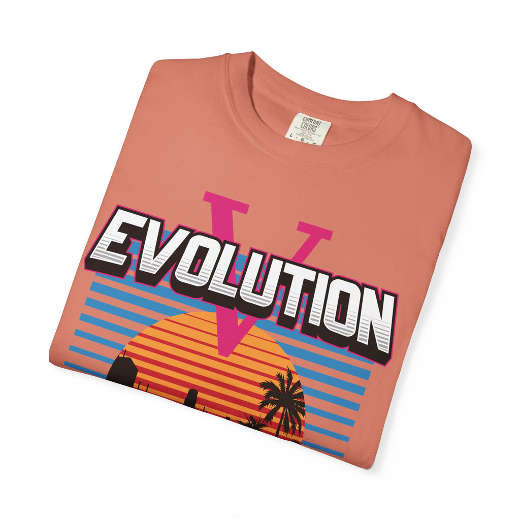 Evolution V Retro Car T-Shirt — Mitsubishi Evo V Skyline Sunset Graphic Tee