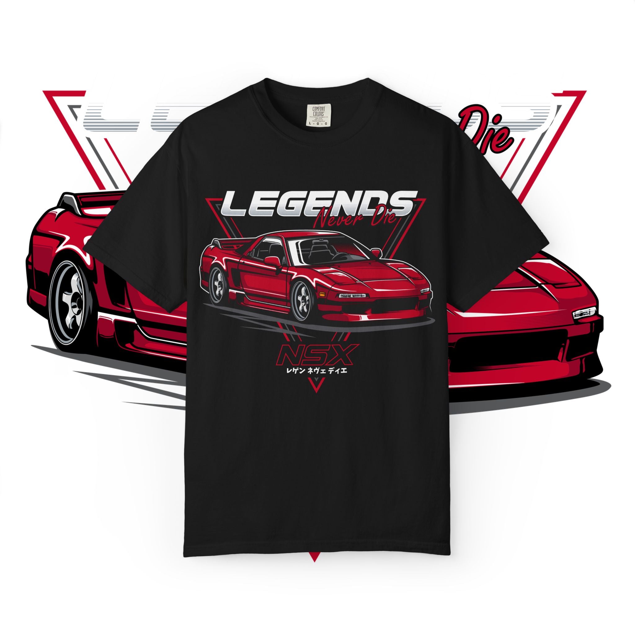 Legend Never Die Vintage Sports Car T-Shirt — Retro Motorsport Tee