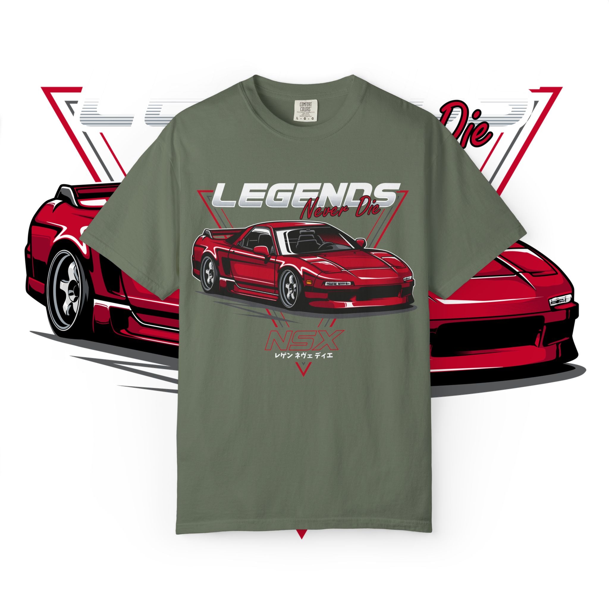 Legend Never Die Vintage Sports Car T-Shirt — Retro Motorsport Tee