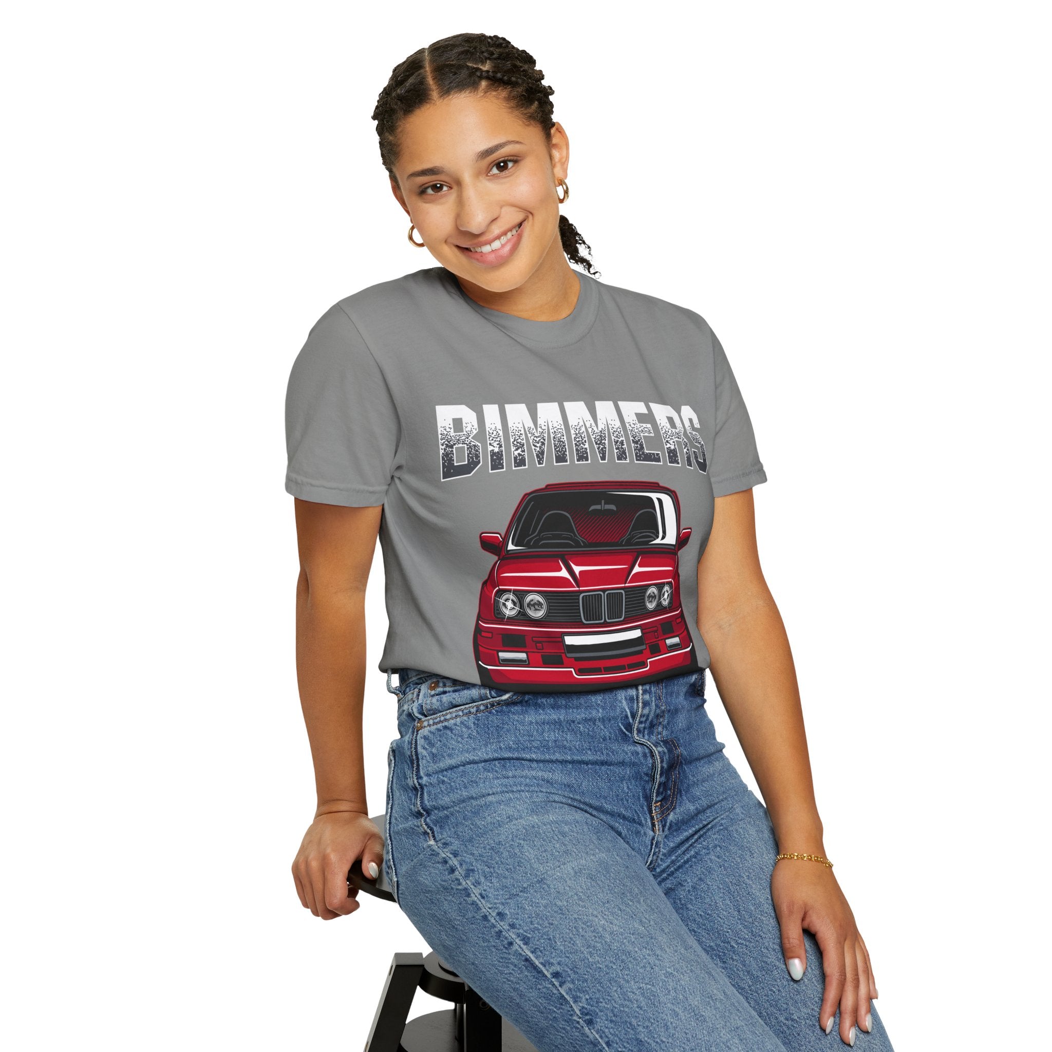Bimmers Respect Your Elders T-Shirt — Vintage Red BMW Car Tee