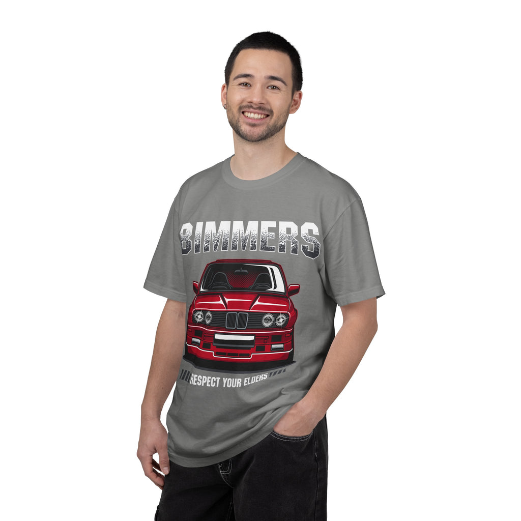 Bimmers Respect Your Elders T-Shirt — Vintage Red BMW Car Tee