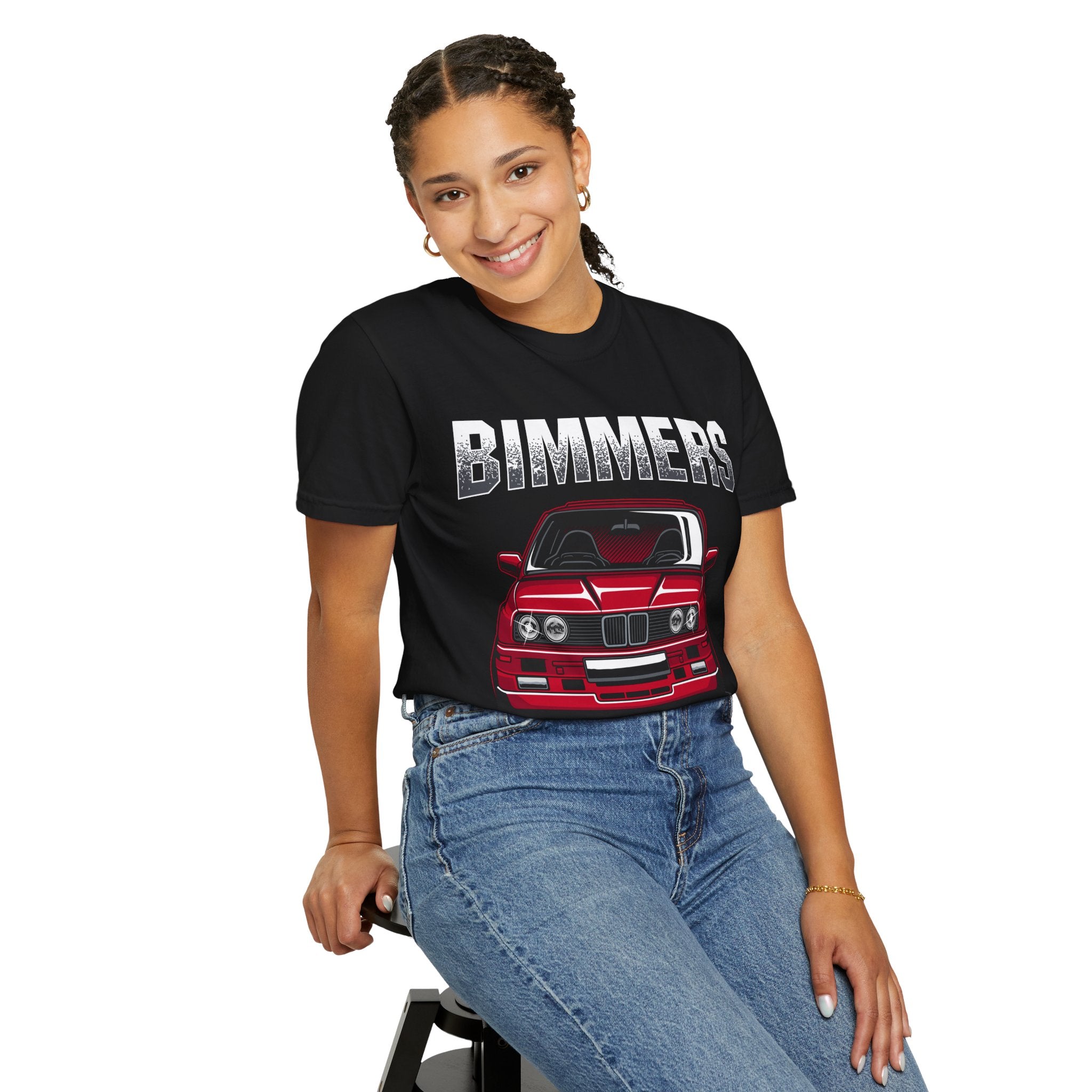 Bimmers Respect Your Elders T-Shirt — Vintage Red BMW Car Tee