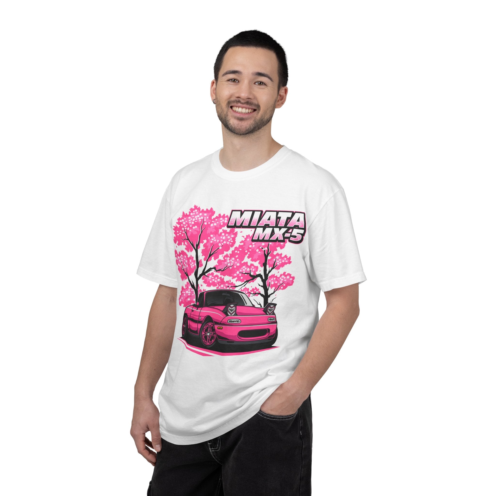 Mazda Miata MX-5 Cherry Blossom T-Shirt — Pink Sport Car Tee