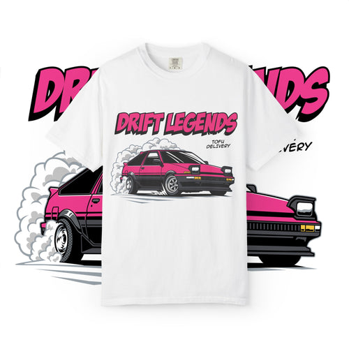 AE86 Retro Drift Car Graphic Tee — "Drift Legends" Pink