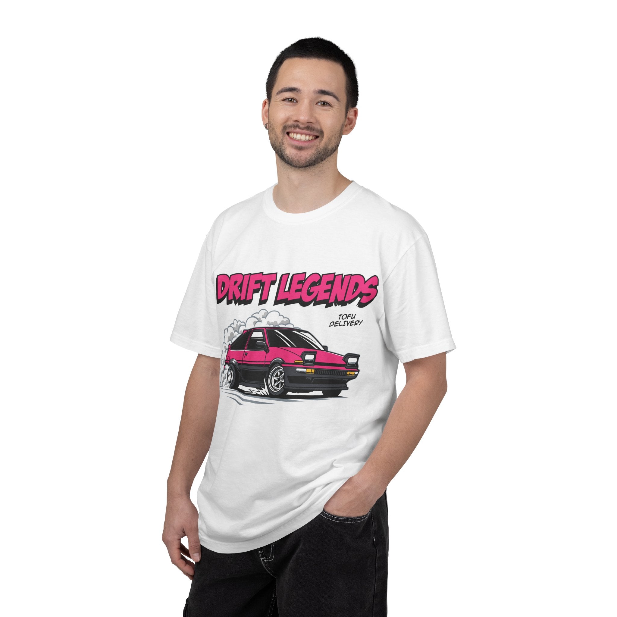 AE86 Retro Drift Car Graphic Tee — "Drift Legends" Pink